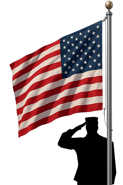 Saluting American Flag 01