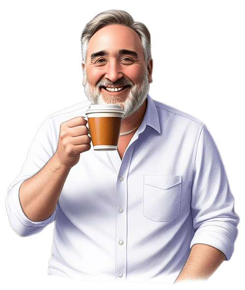 Ed Drinking Coffee 01